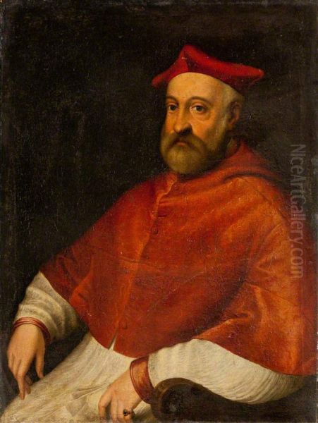 Cardinal Ercole Gonzaga (1505-1563) Oil Painting by Fermo Ghisoni da Caravaggio