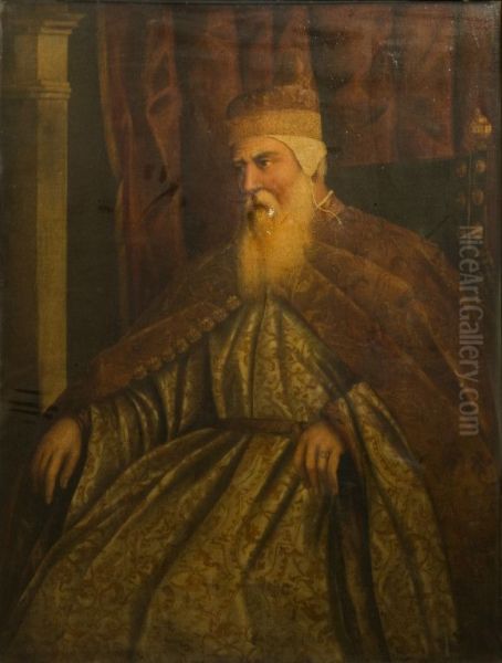Portrait of Doge Pasquale Cicogna Oil Painting by Palma il Giovane