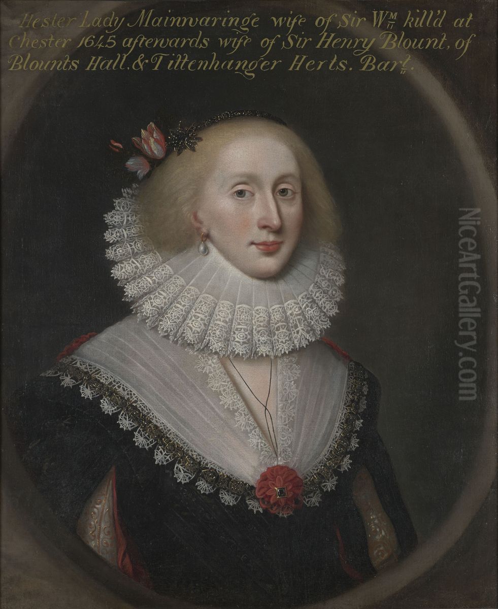 Lady Hester Mainwaring, nee Wase (c.1620-1678) (later Lady Hester Blount) Oil Painting by Cornelis Janssens van Ceulen