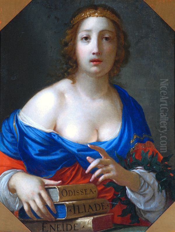 La Musa Caliope Oil Painting by Cesare Dandini