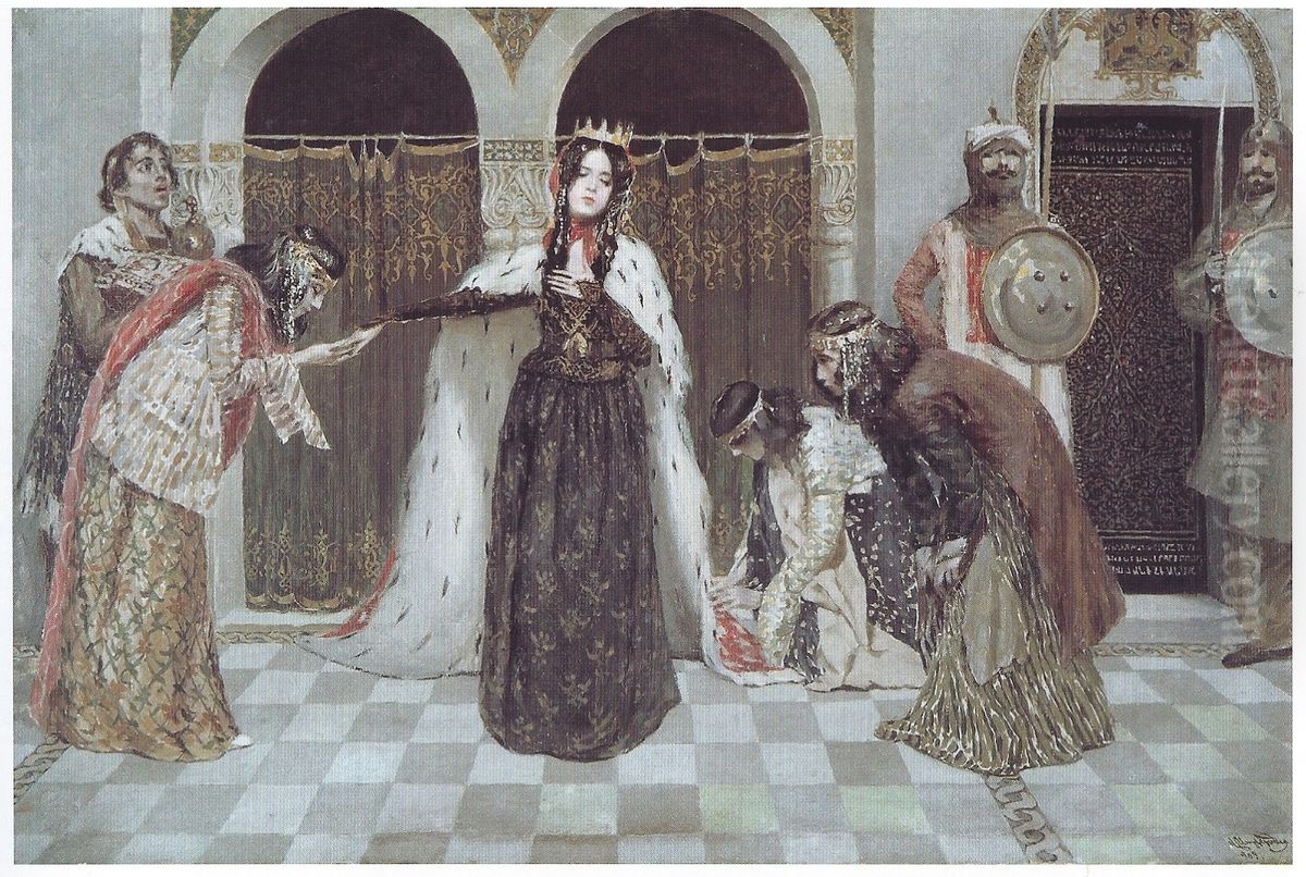 The return of queen Isabelle Oil Painting by Vardges Sureniants