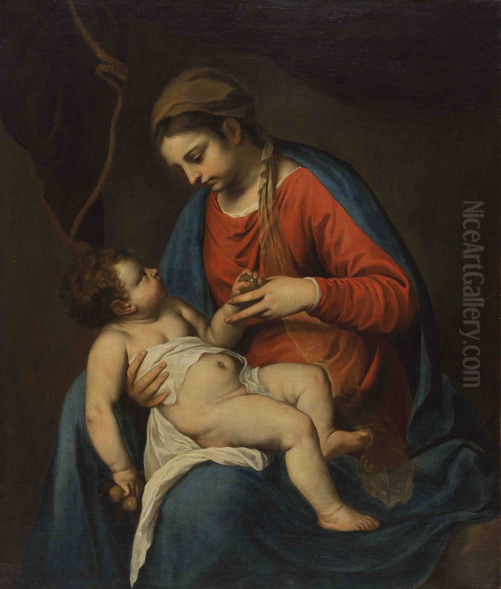 Madonna z Dzieciatkiem Oil Painting by Alessandro Turchi Madonna z Dzieciatkiem Oil Painting by Alessandro Turchi
