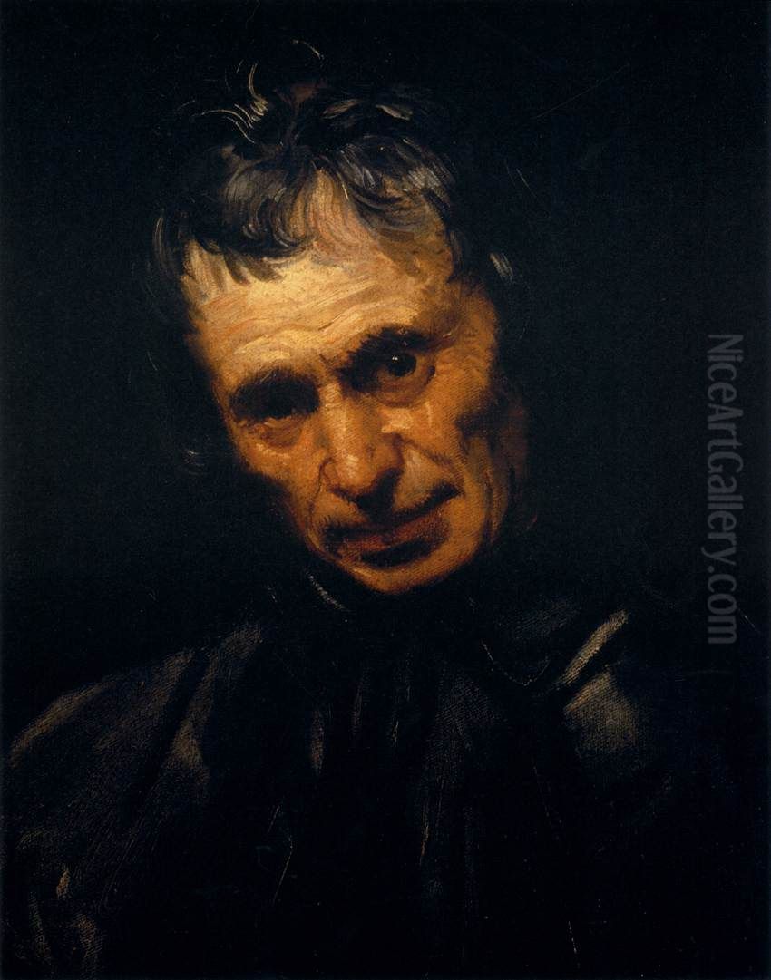 Head of a Man Oil Painting by Annibale Carracci