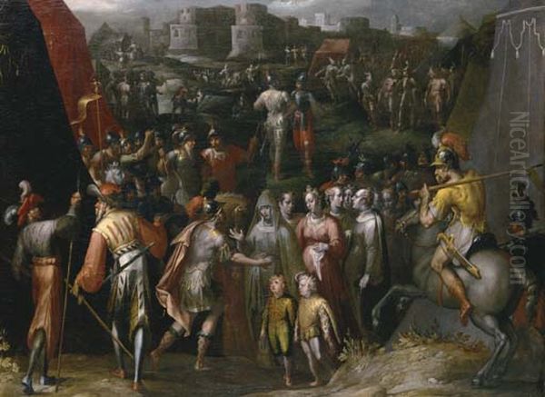 Alexander and the family of Darius Oil Painting by Hans Jordaens