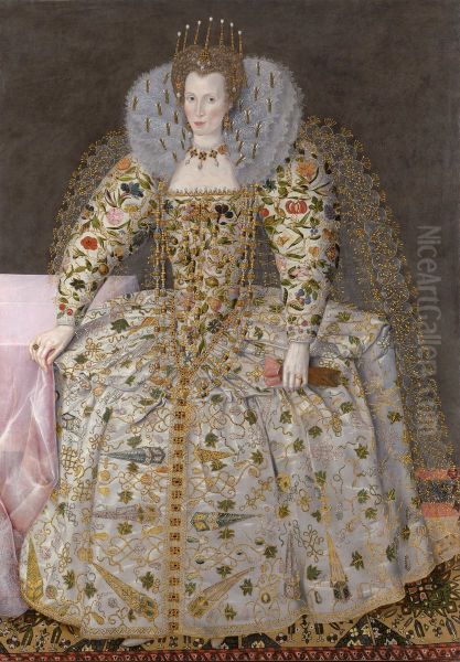 Catherine Carey, Countess of Nottingham (1547-1603) Oil Painting by Robert Peake the Elder