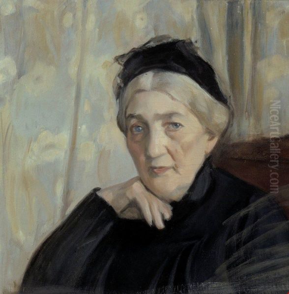 Konstnarens mor Oil Painting by Magnus Enckell