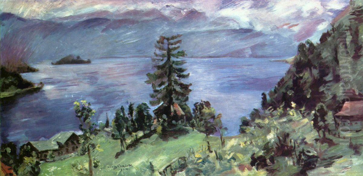Walchensee-Panorama, Blick von der Kanzel Oil Painting by Lovis (Franz Heinrich Louis) Corinth