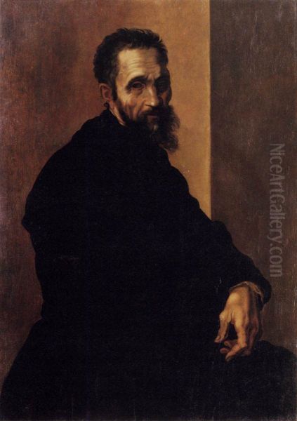 Portrait of Michelangelo Oil Painting by Jacopino del Conte