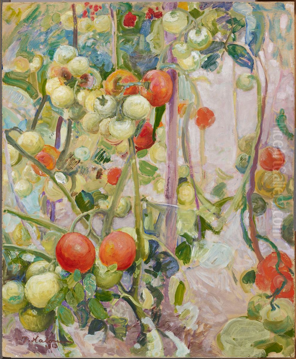 Tomatoes Oil Painting by Pekka Halonen