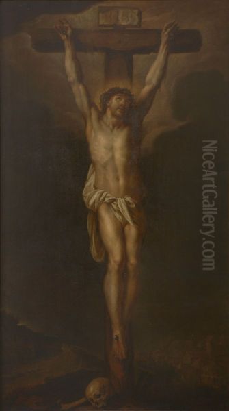 Christus aan het kruis Oil Painting by Willem Jacob Herreyns
