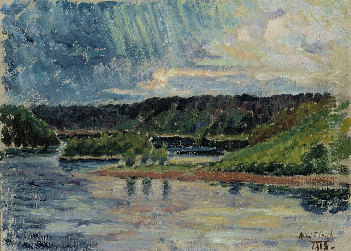 Thunderstorm Oil Painting by Alfred William Finch