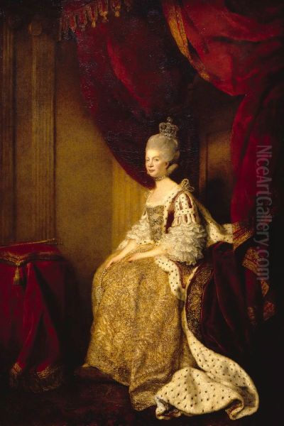 Queen Charlotte (1744-1818) Oil Painting by Joshua Reynolds