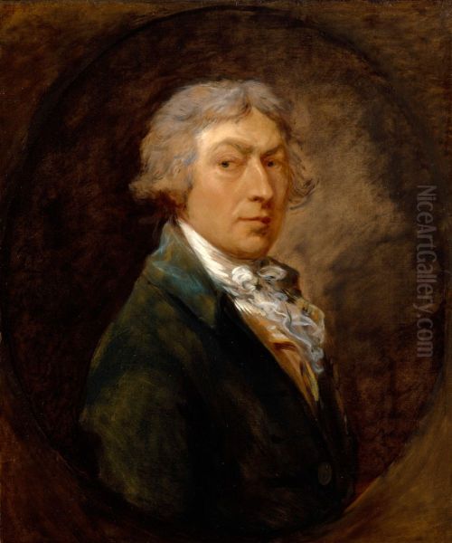 Self-portrait of Thomas Gainsborough, R.A. Oil Painting by Thomas Gainsborough