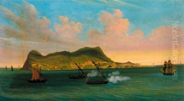 West View of Gibraltar Oil Painting by Government Art Collection