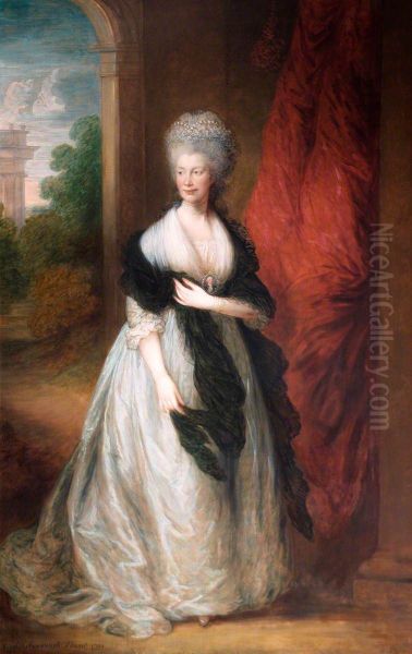 Queen Charlotte (1744-1818) Oil Painting by Thomas Gainsborough