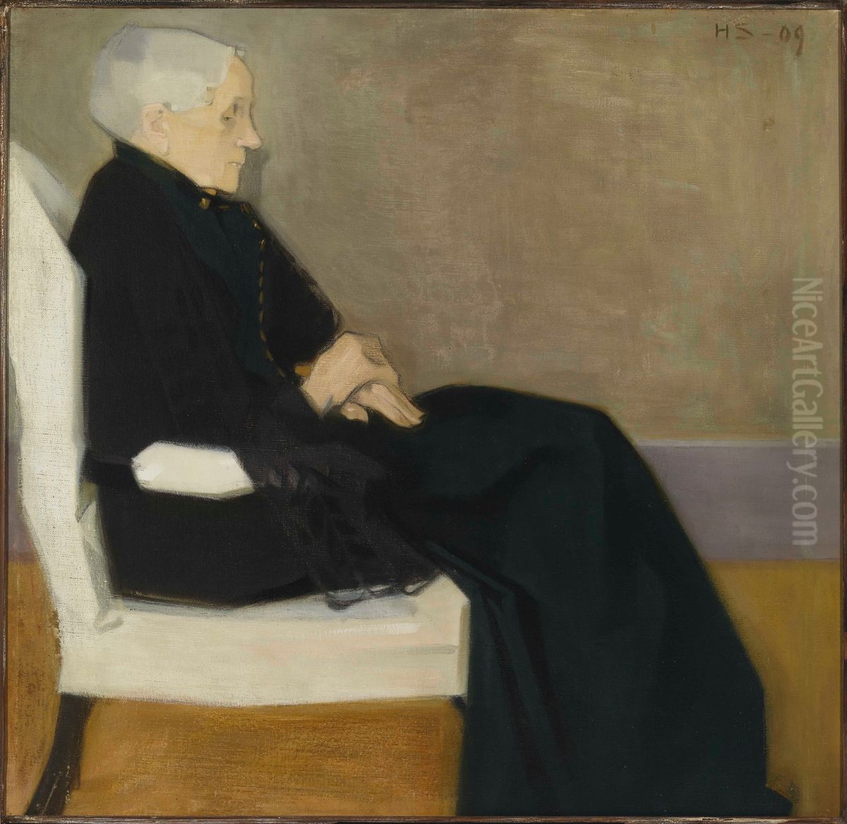 Aitini Oil Painting by Helene Schjerfbeck
