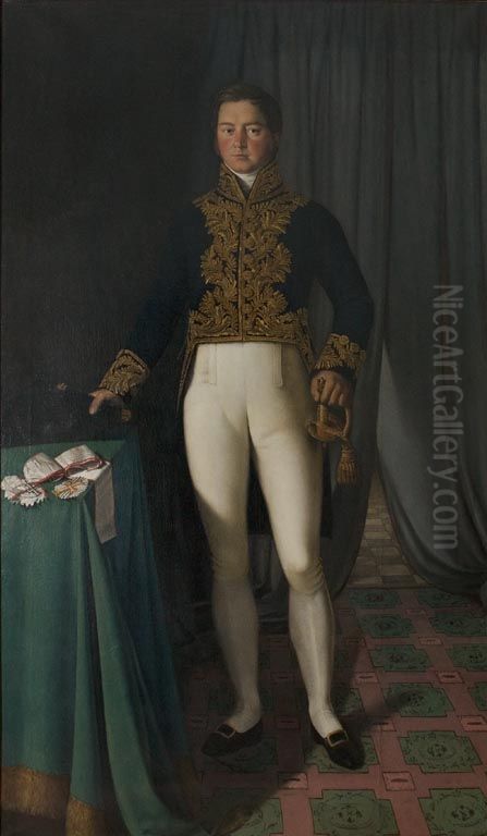Sir Augustus Foster (1780-1848), HM Minister to Denmark (1814-1824) Oil Painting by Christian Albrecht Jensen