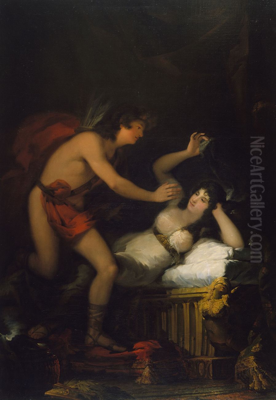 Allegory of Love, Cupid and Psyche Oil Painting by Francisco Goya Fuendetodos