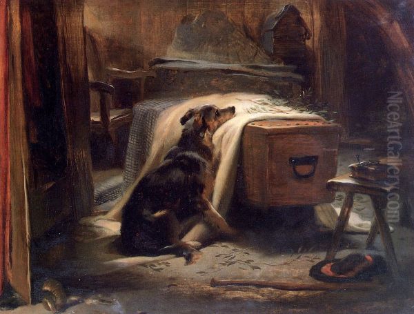 The Old Shepherd's Chief Mourner Oil Painting by Sir Edwin Henry Landseer