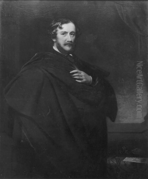 James Howard Harris, 3rd Earl of Malmesbury (1807-1889), Statesman Oil Painting by James Godsell Middleton