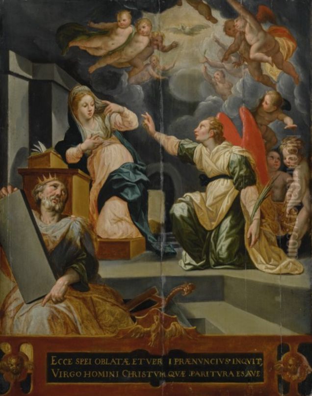 The Annunciation Oil Painting by Jacob De Backer