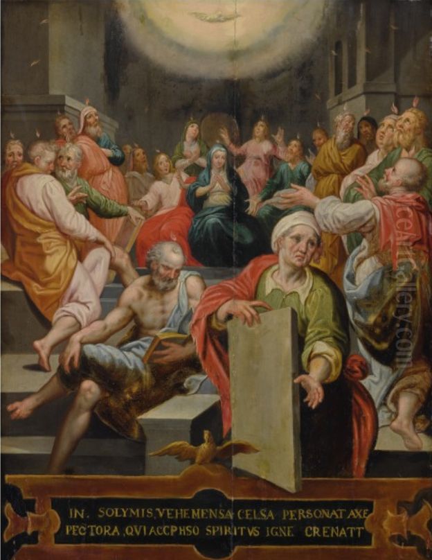 Pentecost Oil Painting by Jacob De Backer