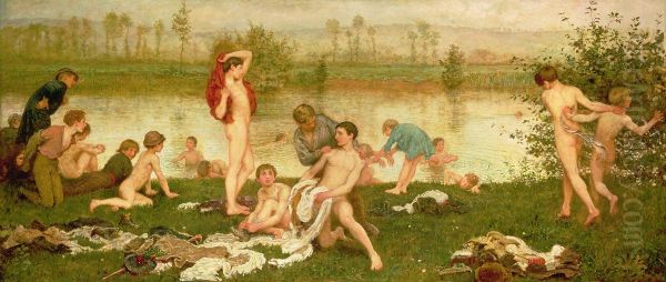 The Bathers Oil Painting by Frederick Walker