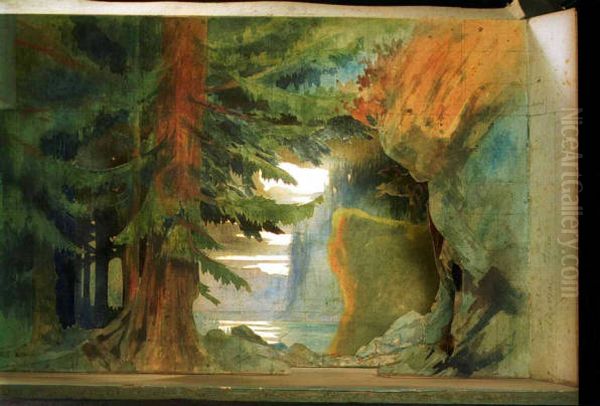 Capvespre dels Deus Oil Painting by Oleguer Junyent i Sans