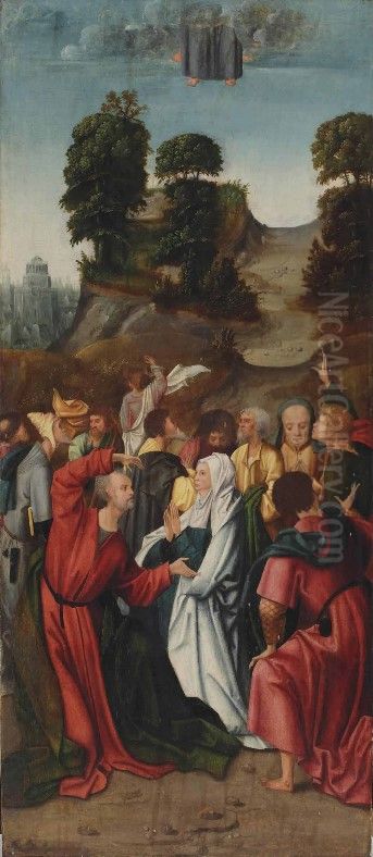 The Ascension of Christ Oil Painting by Adriaen Van Overbeke The Ascension of Christ Oil Painting by Adriaen Van Overbeke