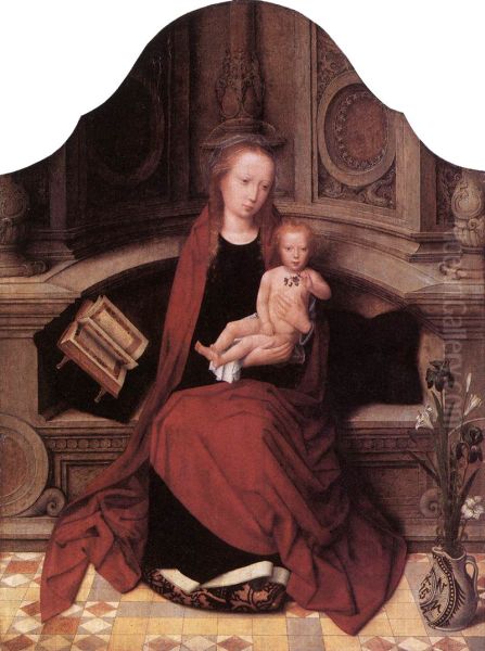 Virgin and Child Enthroned Oil Painting by Adriaen Isenbrandt