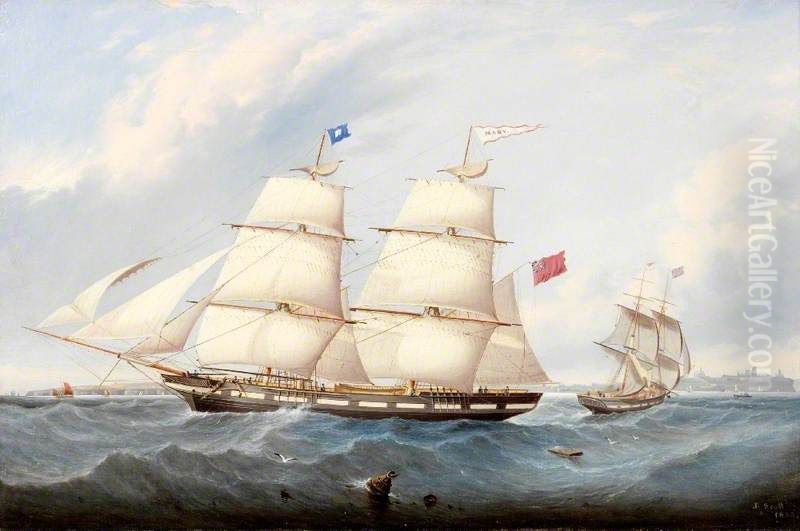 The Collier Brig 'Mary' Oil Painting by John Scott