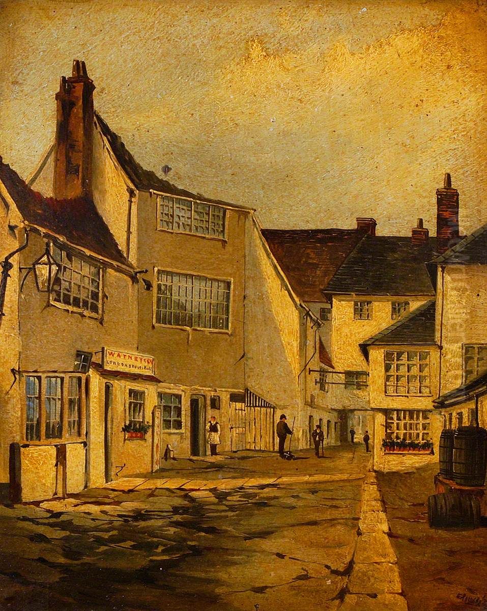 Old Yard of Crown and Anchor Oil Painting by Edward Charles Pococke