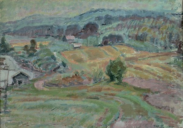 Maisema Saarijarvelta Oil Painting by Magnus Enckell