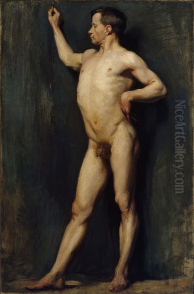 Male Figure Standing Oil Painting by William Orpen