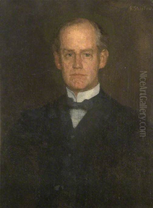 John Galsworthy (1867-1933), as a Young Man Oil Painting by Georg Sauter