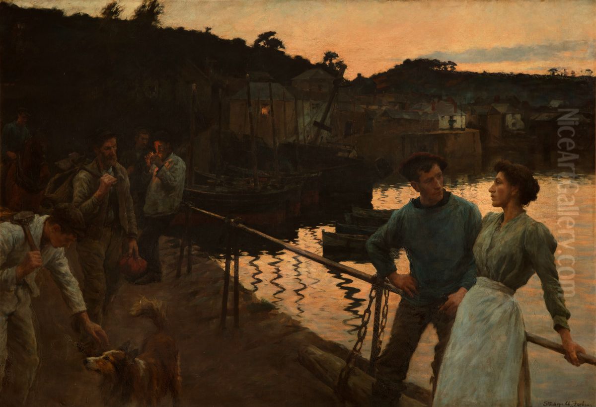 Evening Oil Painting by Stanhope Alexander Forbes