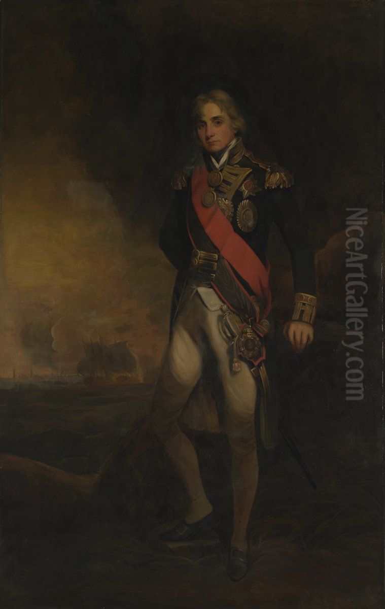 Horatio Nelson, 1st Viscount Nelson (1758-1805), Vice-Admiral and Victor of Trafalgar Oil Painting by William Alan Menzies