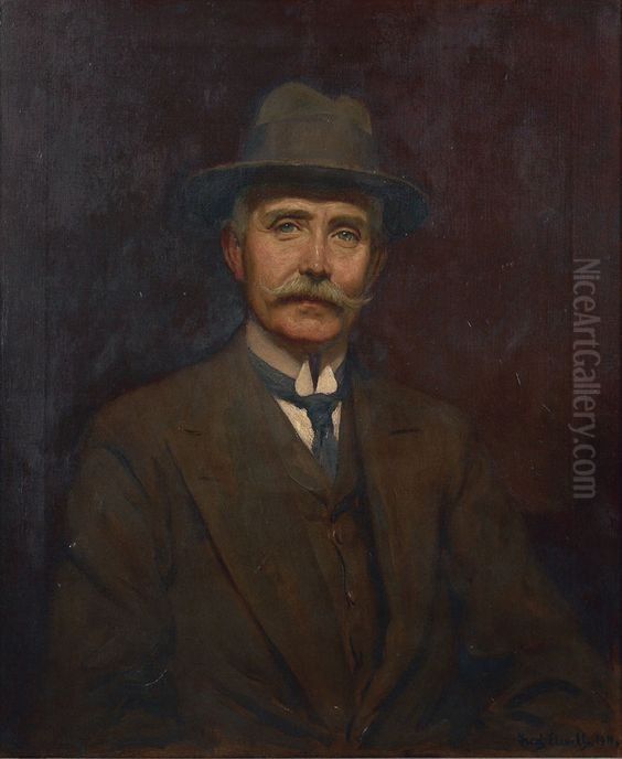 Self Portrait Oil Painting by Frederick William Elwell