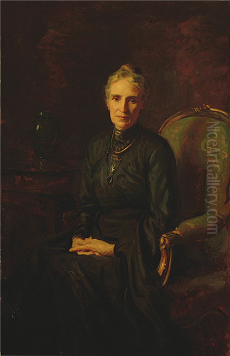 Portrait of the Artist's Mother Oil Painting by Reginald Grenville Eves