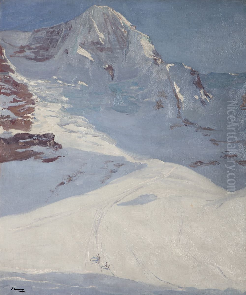 Switzerland in Winter (The Monk) Oil Painting by John Lavery