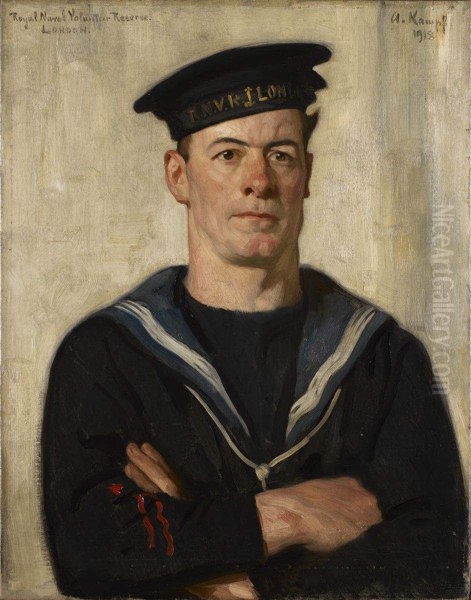 Cecil Arthur Tooke (1884-1966), Seaman, Royal Naval Volunteer Reserve Oil Painting by Arthur Kampf