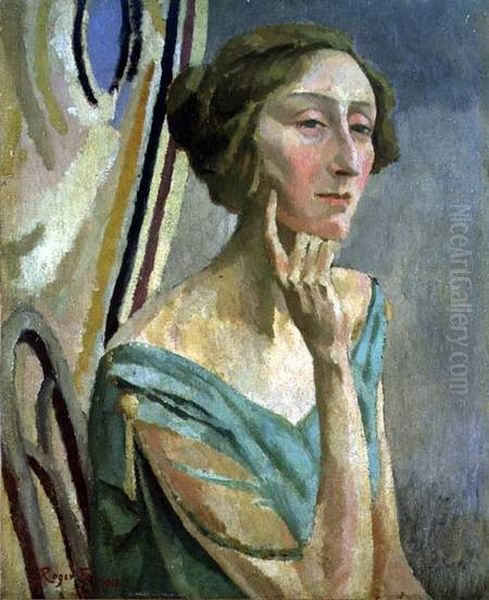 Edith Sitwell (1887-1964) Oil Painting by Roger Fry