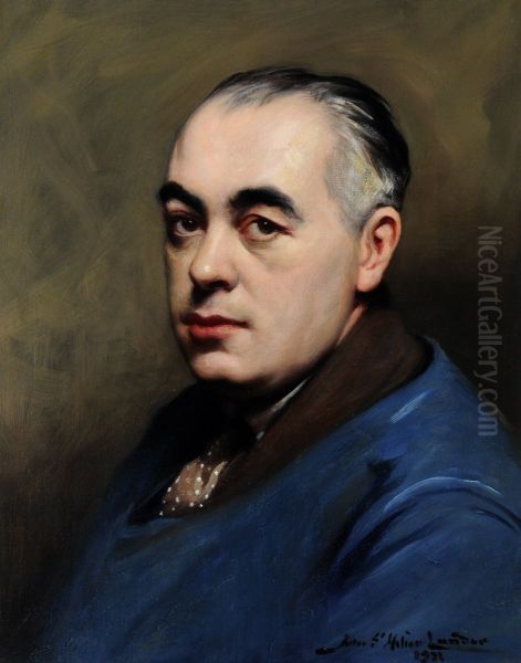 Edmund Blampied (1886-1966), RE, RBA Oil Painting by John St Helier Lander