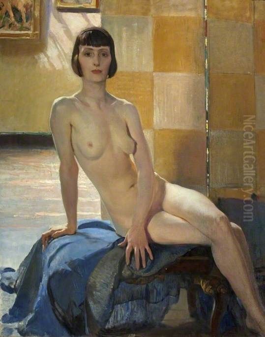 Sunlight Nude Oil Painting by George Spencer Watson