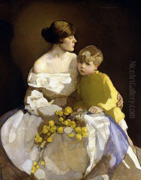 Little Brother Oil Painting by Norah Neilson Gray