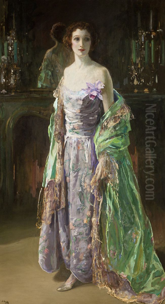 The Green Coat Oil Painting by John Lavery