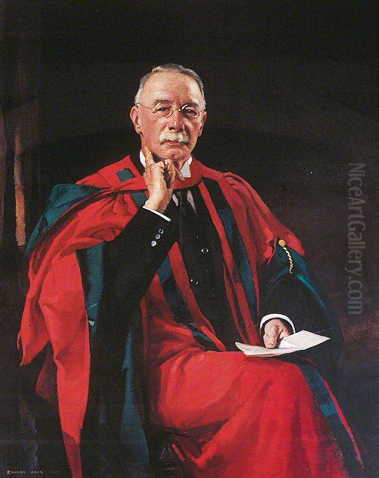 Arthur George Perkin (1861-1937), DSc, FRS, Professor of Colour Chemistry at the University of Leeds (1892-1926) Oil Painting by Richard Jack