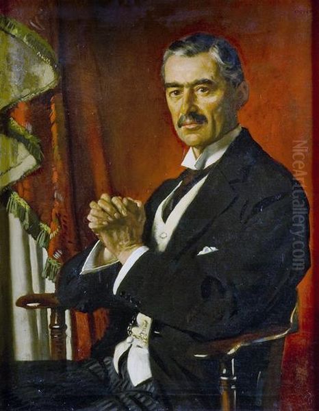 Neville Chamberlain Oil Painting by William Orpen