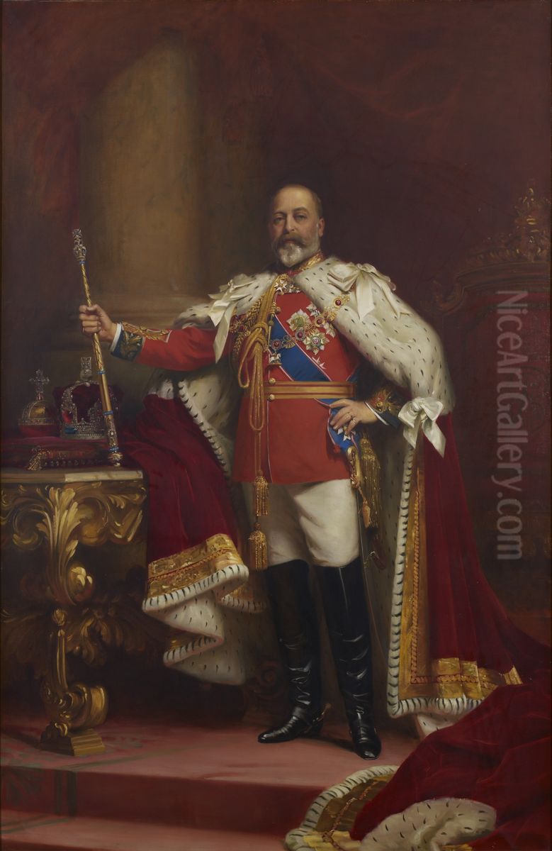 King Edward VII (1841-1910), reigned 1901-10 Oil Painting by Luke Fildes
