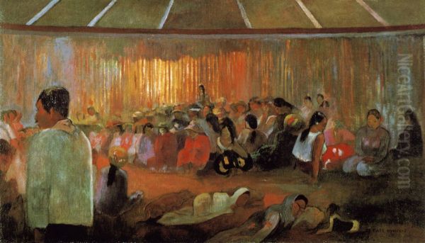 Hut of songs Oil Painting by Paul Gauguin